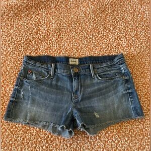 Hudson Amber Raw Edge Hem Short in Indigo